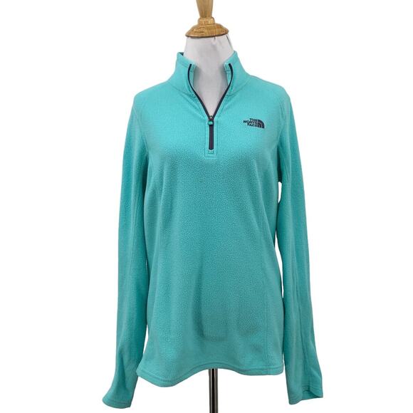 The North Face Jacket Womens M Medium Candy Fleece Knit Quarter Zip Mock *READ - Picture 1 of 12